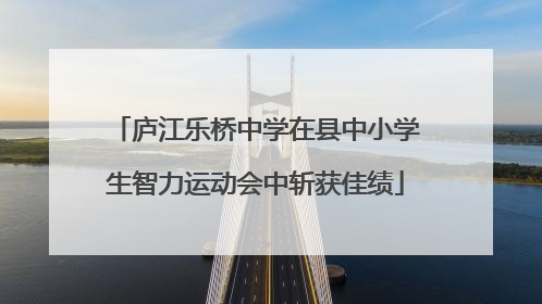 庐江乐桥中学在县中小学生智力运动会中斩获佳绩