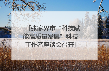 张家界市“科技赋能高质量发展”科技工作者座谈会召开