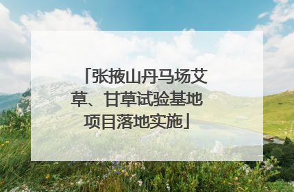 张掖山丹马场艾草、甘草试验基地项目落地实施