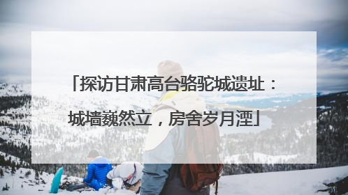 探访甘肃高台骆驼城遗址：城墙巍然立，房舍岁月湮