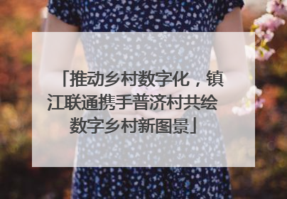 推动乡村数字化，镇江联通携手普济村共绘数字乡村新图景