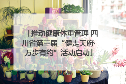 推动健康体重管理 四川省第三届“健走天府·万步有约”活动启动