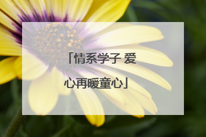 情系学子 爱心再暖童心
