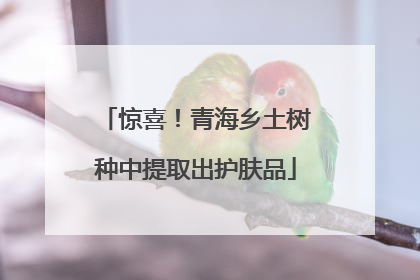 惊喜！青海乡土树种中提取出护肤品