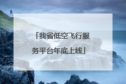 我省低空飞行服务平台年底上线