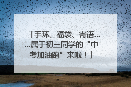 手环、福袋、寄语……属于初三同学的“中考加油跑”来啦！
