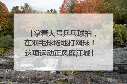 拿着大号乒乓球拍，在羽毛球场地打网球！这项运动正风靡江城