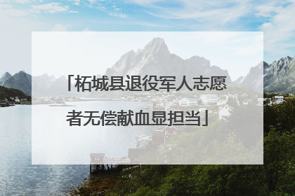 柘城县退役军人志愿者无偿献血显担当