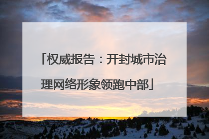权威报告：开封城市治理网络形象领跑中部
