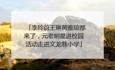 李玲蔚王琳黄雅琼都来了，元老明星进校园活动走进文龙巷小学