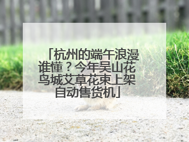 杭州的端午浪漫谁懂？今年吴山花鸟城艾草花束上架自动售货机