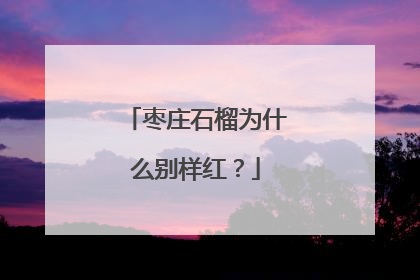 枣庄石榴为什么别样红？
