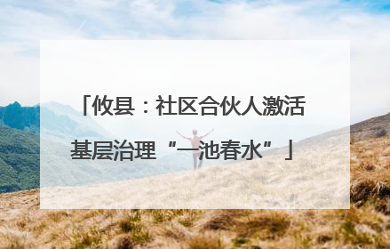 攸县：社区合伙人激活基层治理“一池春水”