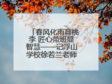 春风化雨育桃李 匠心带班显智慧——记浮山学校徐若兰老师的育人之路
