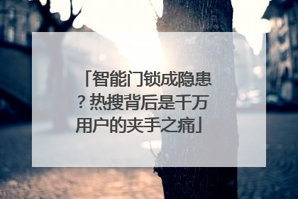 智能门锁成隐患？热搜背后是千万用户的夹手之痛