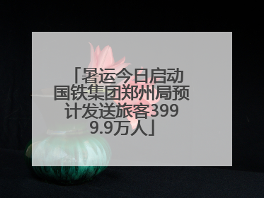 暑运今日启动 国铁集团郑州局预计发送旅客3999.9万人