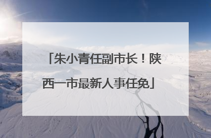 朱小青任副市长！陕西一市最新人事任免