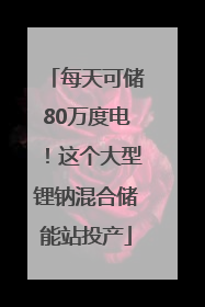 每天可储80万度电！这个大型锂钠混合储能站投产