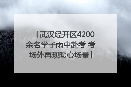 武汉经开区4200余名学子雨中赴考 考场外再现暖心场景