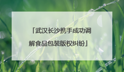 武汉长沙携手成功调解食品包装版权纠纷