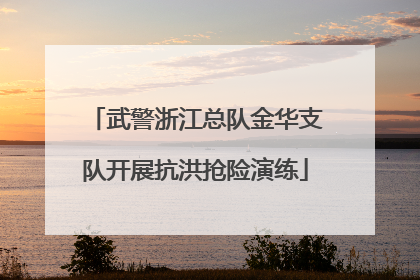 武警浙江总队金华支队开展抗洪抢险演练
