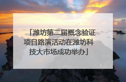 潍坊第二届概念验证项目路演活动在潍坊科技大市场成功举办