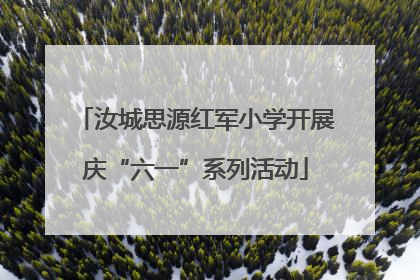 汝城思源红军小学开展庆“六一”系列活动