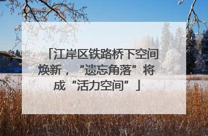江岸区铁路桥下空间焕新，“遗忘角落”将成“活力空间”