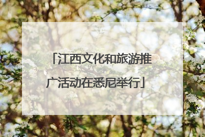 江西文化和旅游推广活动在悉尼举行