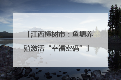 江西樟树市：鱼塘养殖激活“幸福密码”