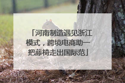 河南制造遇见浙江模式，跨境电商助一把藤椅走出国际范