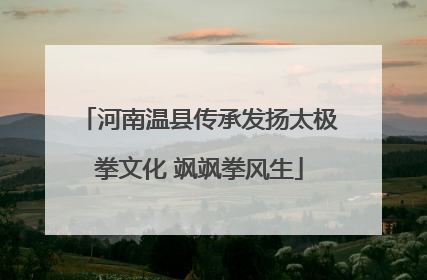 河南温县传承发扬太极拳文化 飒飒拳风生