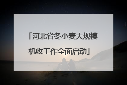 河北省冬小麦大规模机收工作全面启动