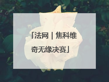 法网｜焦科维奇无缘决赛