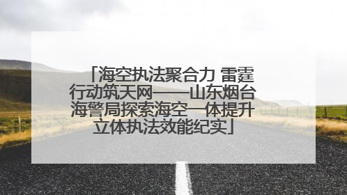 海空执法聚合力 雷霆行动筑天网——山东烟台海警局探索海空一体提升立体执法效能纪实