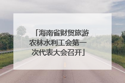 海南省财贸旅游农林水利工会第一次代表大会召开