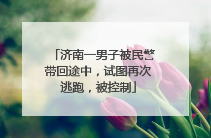 济南一男子被民警带回途中，试图再次逃跑，被控制