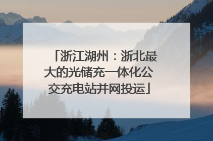 浙江湖州：浙北最大的光储充一体化公交充电站并网投运
