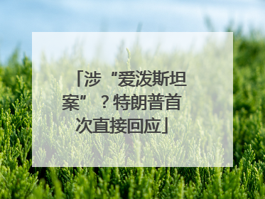 涉“爱泼斯坦案”？特朗普首次直接回应