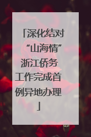 深化结对“山海情” 浙江侨务工作完成首例异地办理