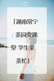 湖南常宁：茶园变课堂 学生采茶忙