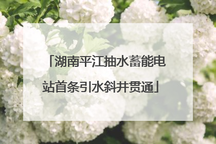 湖南平江抽水蓄能电站首条引水斜井贯通