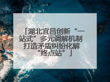湖北宜昌创新“一站式”多元调解机制 打造矛盾纠纷化解“终点站”