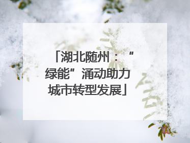 湖北随州：“绿能”涌动助力城市转型发展