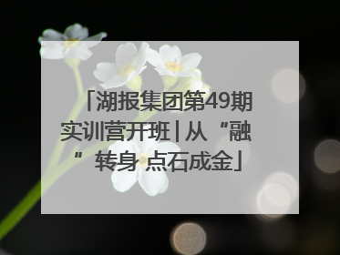 湖报集团第49期实训营开班│从“融”转身 点石成金