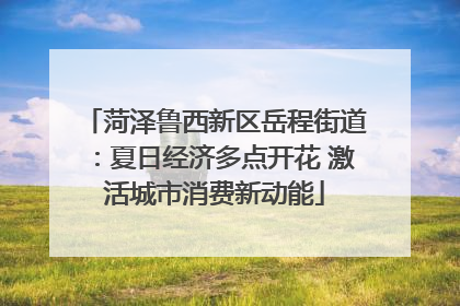 菏泽鲁西新区岳程街道：夏日经济多点开花 激活城市消费新动能