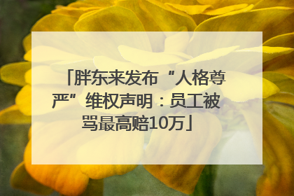 胖东来发布“人格尊严”维权声明：员工被骂最高赔10万