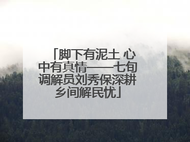 脚下有泥土 心中有真情——七旬调解员刘秀保深耕乡间解民忧