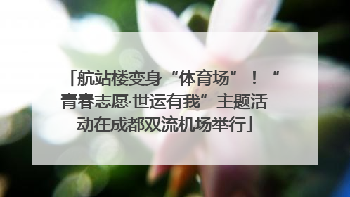 航站楼变身“体育场”！“青春志愿·世运有我”主题活动在成都双流机场举行