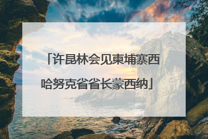 许昆林会见柬埔寨西哈努克省省长蒙西纳